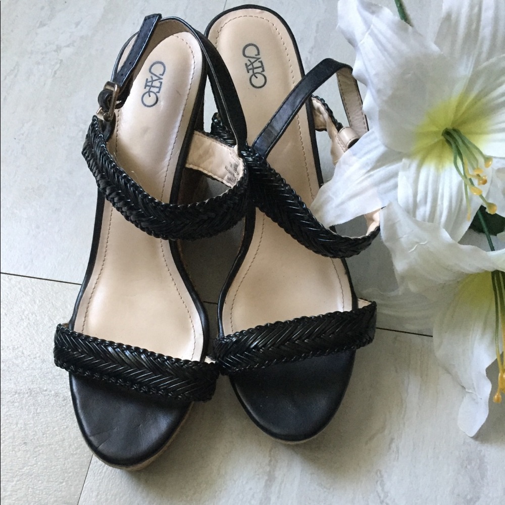 Cato Black 11 Wide Wedge